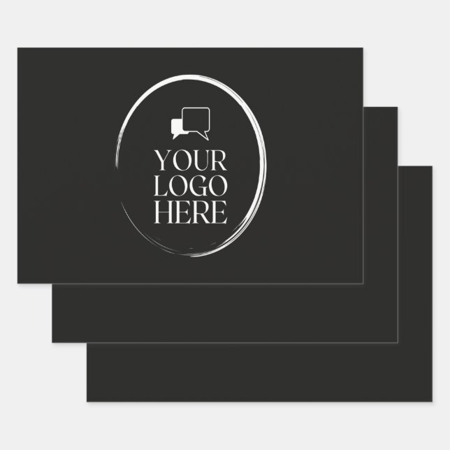 Your Logo Here Modern Wrapping Paper Sheets (Set)