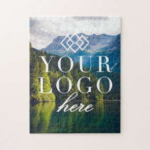 Your Logo Here Mountains Custom Jigsaw Puzzle