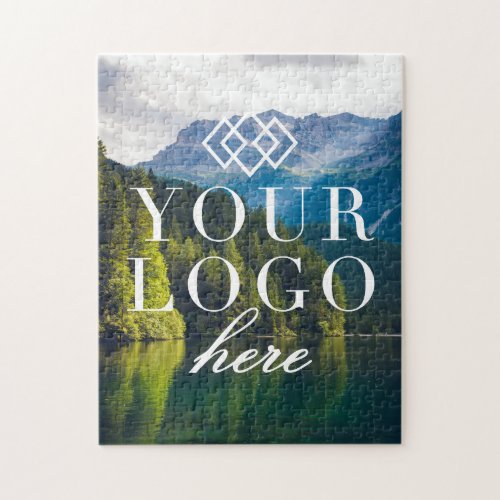 Your Logo Here Mountains  Custom Jigsaw Puzzle