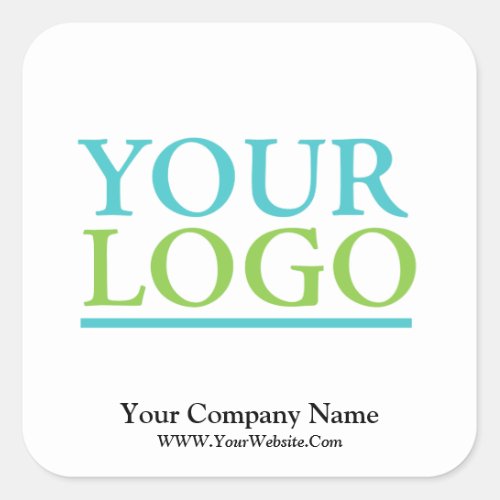 Your Logo Here Name  Website Promo Square Sticker