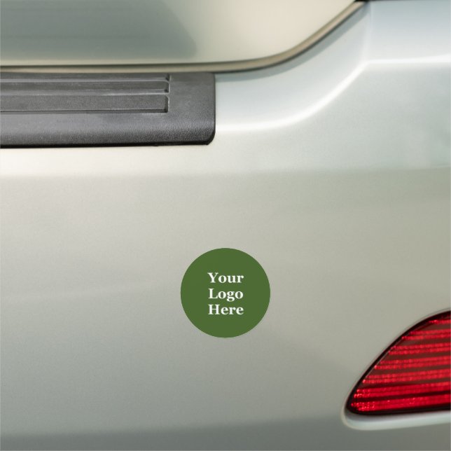 Your Logo Here on Forest Green Car Magnet (In Situ)
