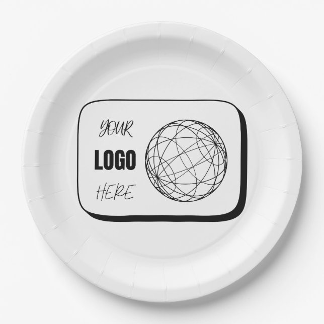 Your Logo Here Paper Plates (Front)