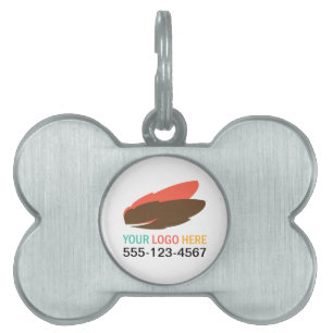 Your logo here pet business promotional marketing name tag