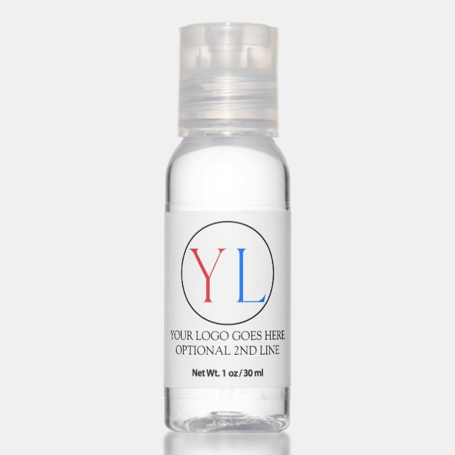 Your Logo Here Promotional Business Branded Hand Sanitizer (Front)