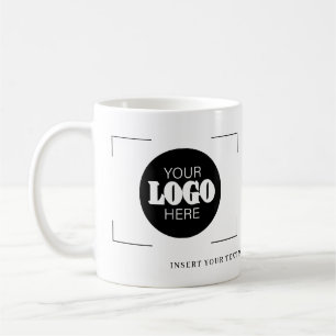 Your logo here promotional custom text coffee mug