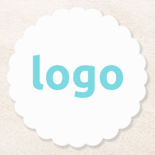 Your Logo Here Promotional Paper Coasters