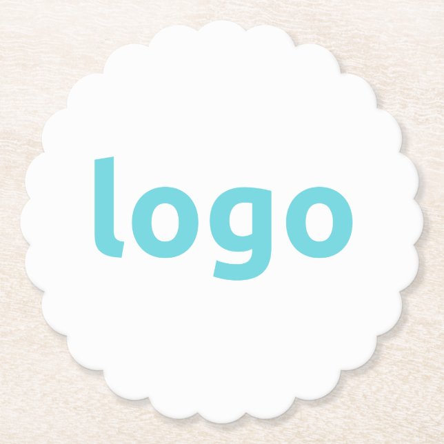 Your Logo Here Promotional Paper Coasters (Front)