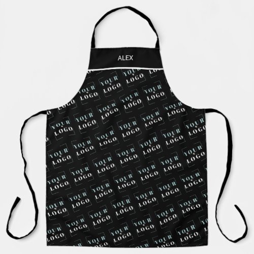 Your Logo Here Repeat Pattern Branded Personalized Apron