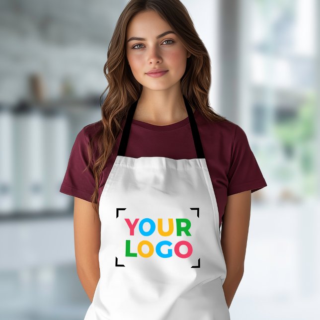 Your Logo Here Restaurant, Bakery White Apron (Creator Uploaded)