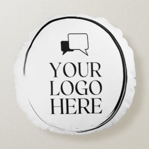 Your Logo Here Round Pillow