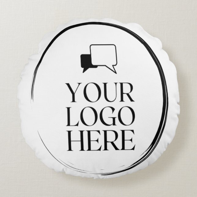 Your Logo Here Round Pillow (Front)