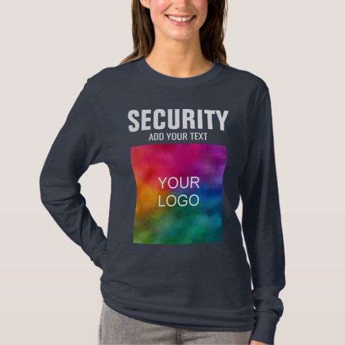 Your Logo Here Security Womens Basic Long Sleeve T_Shirt