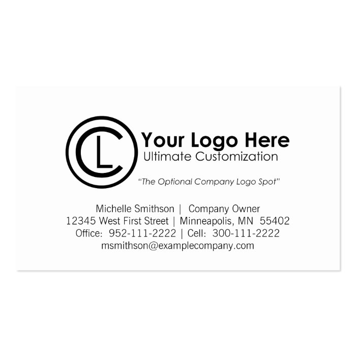 Your Logo Here Simple Business Cards