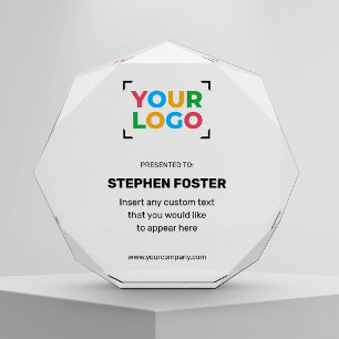 Your Logo Here Simple Business Employee Acrylic Award