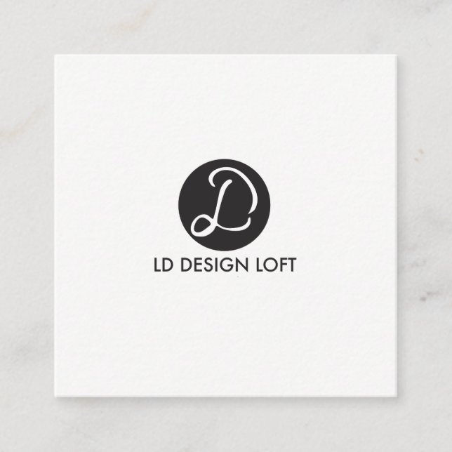 Your Logo Here, simple, Customizable business card (Front)