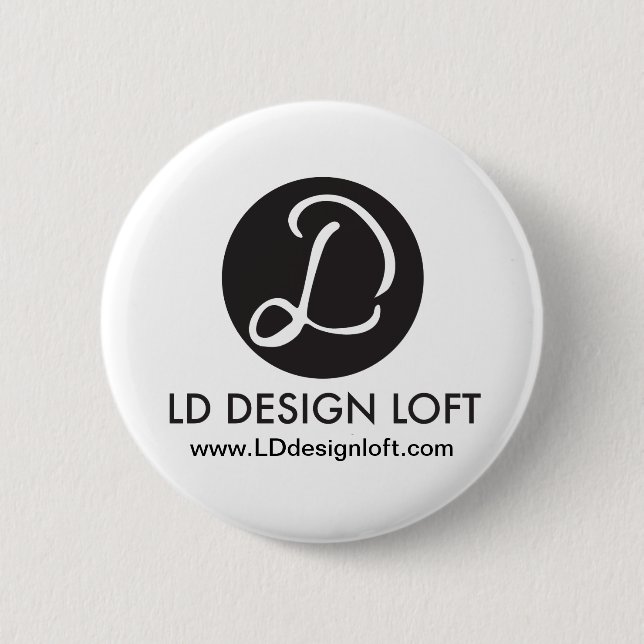 Your Logo Here, Simple, Customizable Button (Front)