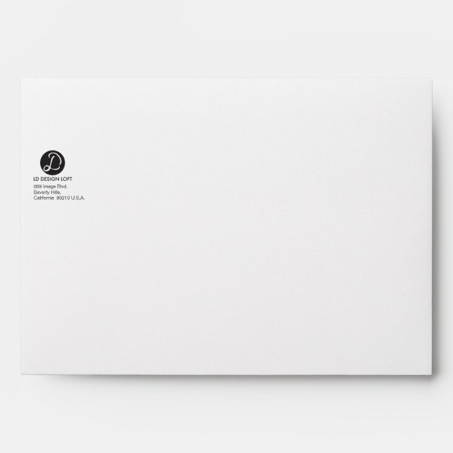 Your Logo Here, simple, Customizable Envelope (Front)