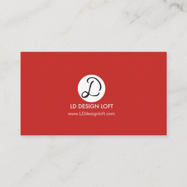 Your Logo Here simple Customizable - Inverse Business Card (Front)