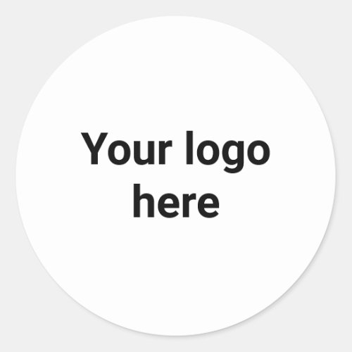 your logo here simple minimal  classic round sticker