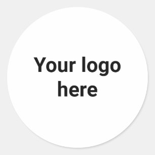 your logo here simple minimal classic round sticker