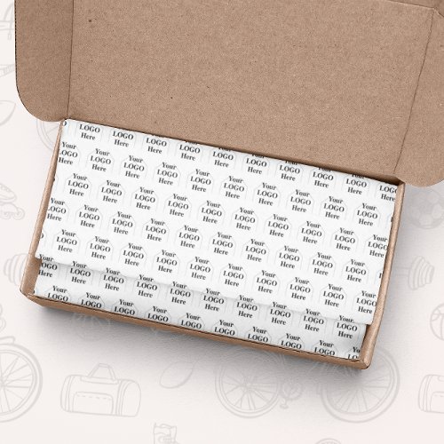 Your Logo Here Simple Modern Pattern Tissue Paper