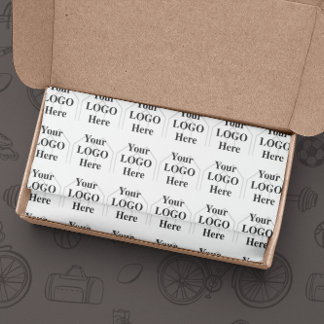 Your Logo Here Simple Modern Pattern Wrapping Paper