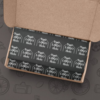 Your Logo Here Simple Modern Pattern Wrapping Paper