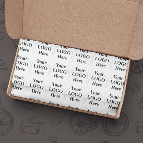Your Logo Here Simple Modern Pattern Wrapping Paper