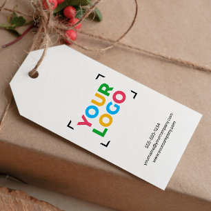 Your Logo Here Simple Small Business Contact Info Gift Tags