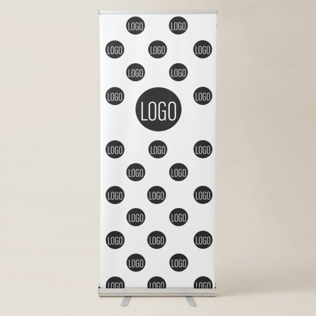 Your Logo Here Simple Step and Repeat Retractable Banner (Front)