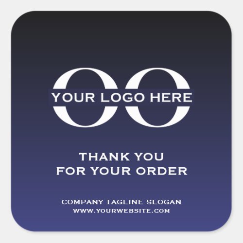 Your Logo Here Thank You Business Logo Square Sticker