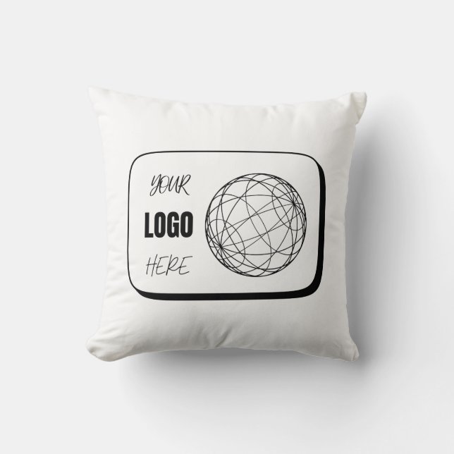 Your Logo Here Throw Pillow (Front)