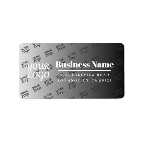 Your Logo Here Tiled White Ombre  Editable Color Label