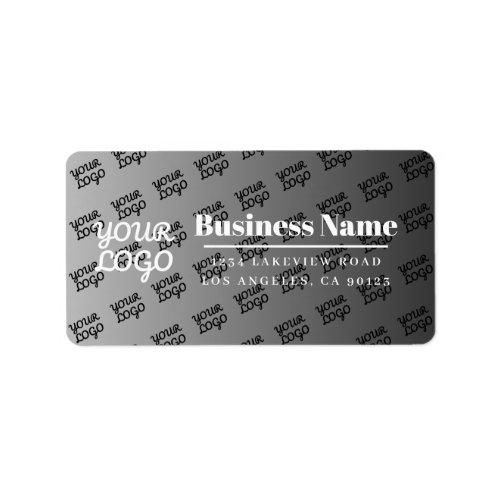 Your Logo Here Tiled White Ombre  Editable Color Label