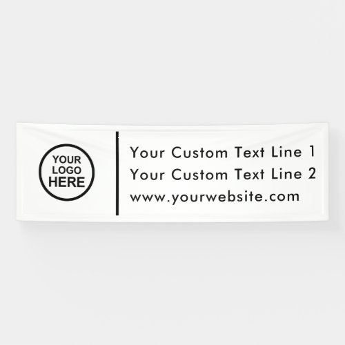 Your Logo Here _ White or black Color Banner