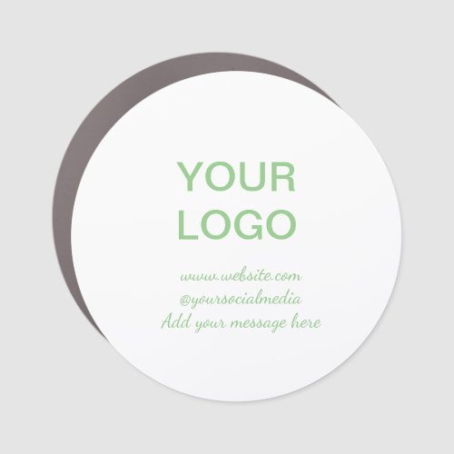 Your logo here white simple minimal car magnet