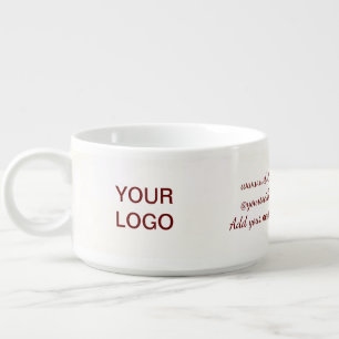 Your logo here white simple minimal PINK MARBLE Bowl