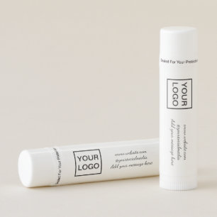 Your logo here white simple minimal PINK MARBLE    Lip Balm