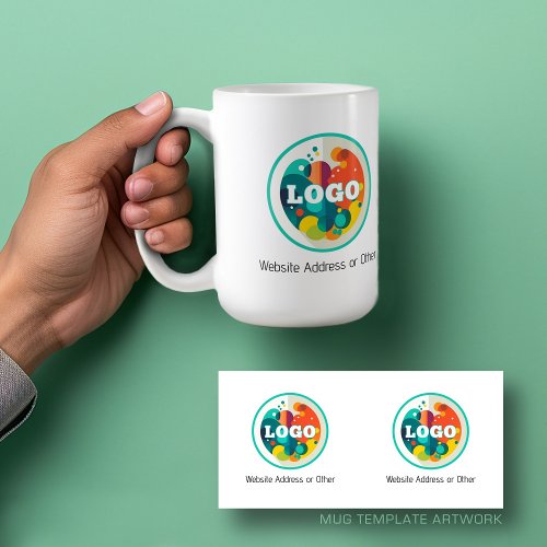 Your Logo Here with Plain Text Below Coffee Mug