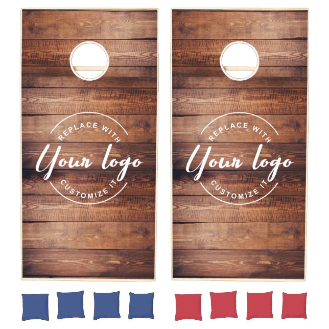 Your Logo Here Wood Texture Company Game (Set)