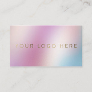 Your Logo Holographic Unicorn Modern Feminine Business Card
