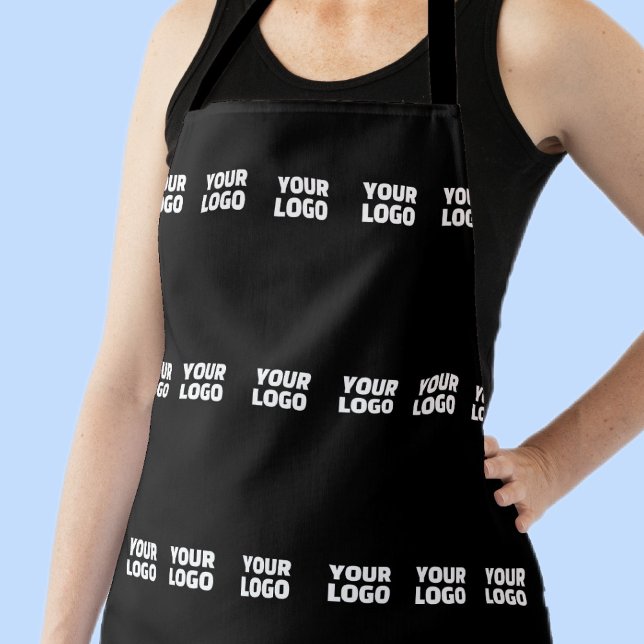 Your Logo | Horizontally Tiled Stripe Pattern  Apron (Creator Uploaded)