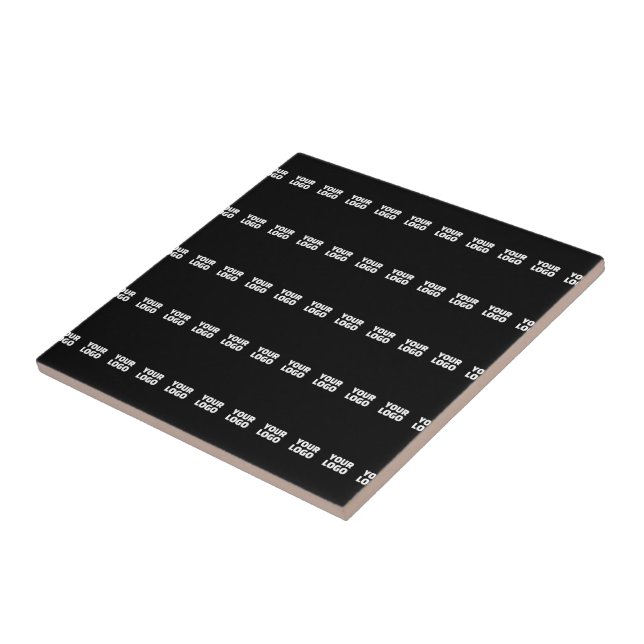 Your Logo | Horizontally Tiled Stripe Pattern  Ceramic Tile (Side)