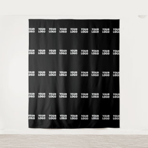 Your Logo Horizontally Tiled Stripe Pattern Tapestry