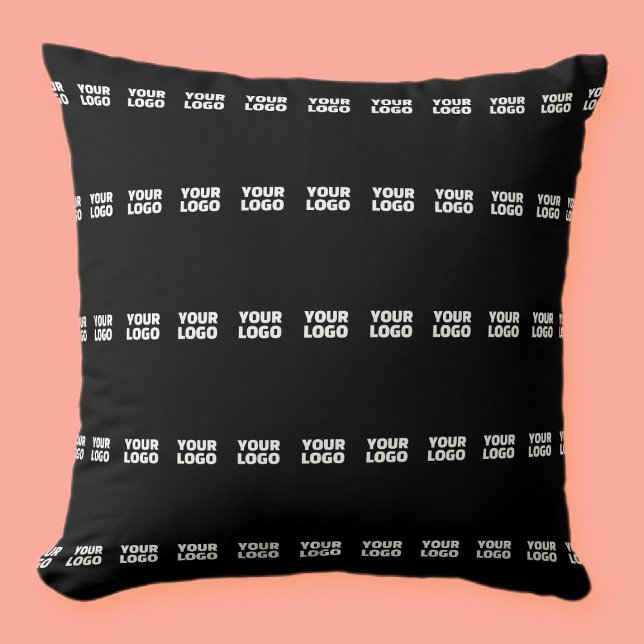 Your Logo | Horizontally Tiled Stripe Pattern  Throw Pillow (Creator Uploaded)