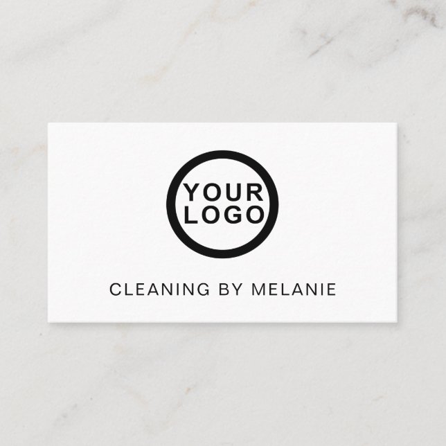 Your Logo House Cleaning Service Business Card  (Front)