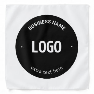 Your Logo, Image or Design & Editable Text Bandana
