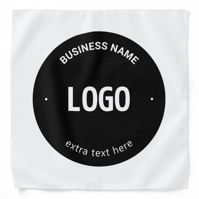Your Logo, Image or Design & Editable Text Bandana (Front)