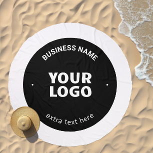 Your Logo, Image or Design & Editable Text Beach Towel