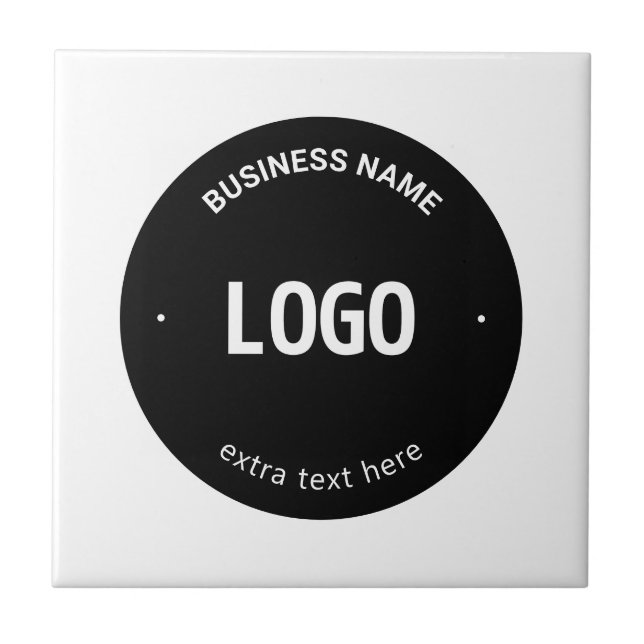 Your Logo, Image or Design & Editable Text Ceramic Tile (Front)